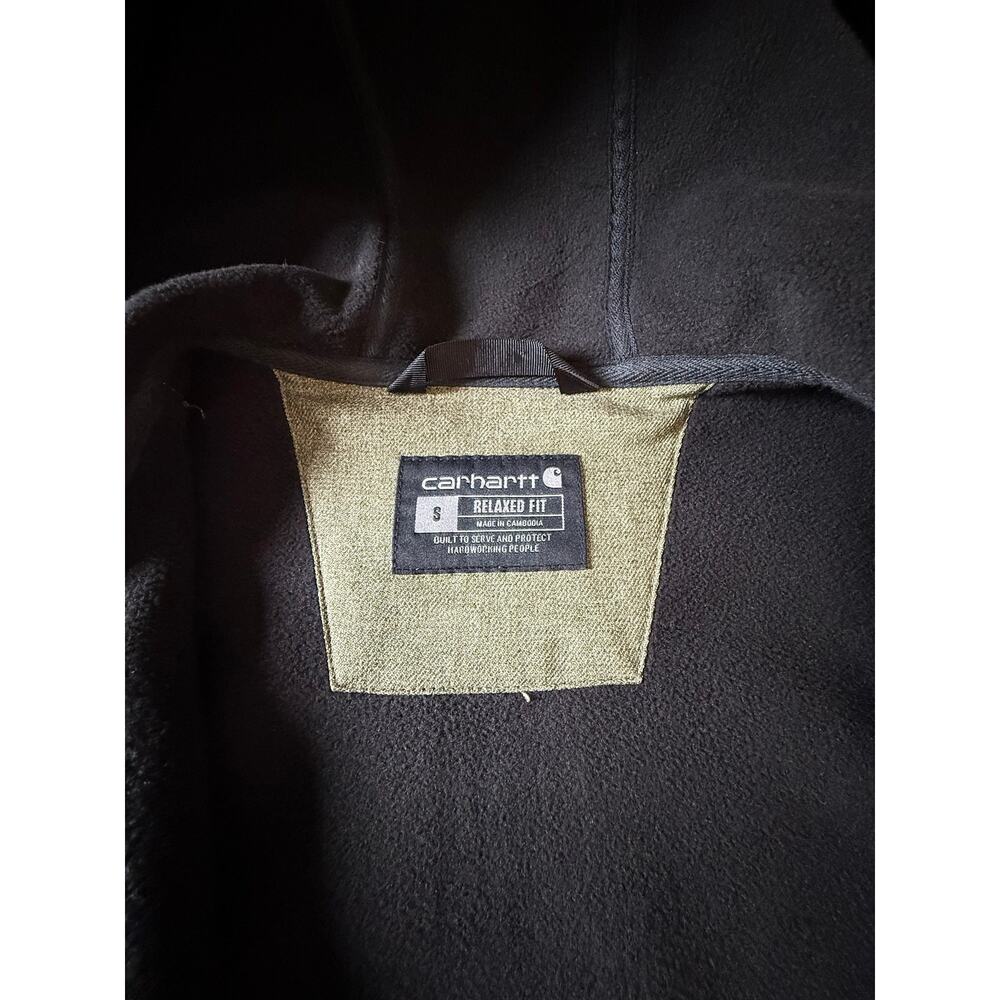 Carhartt Men's Moss Green Rain Defender Relax Fit Heavyweight Hooded Shirt Jac
S - Picture 4 of 4